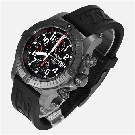 breitling super avenger blacksteel m13370 limited edition automatic mens watch|breitling m13370 blacksteel.